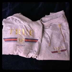 True religion sweats sz large top sz medium pants